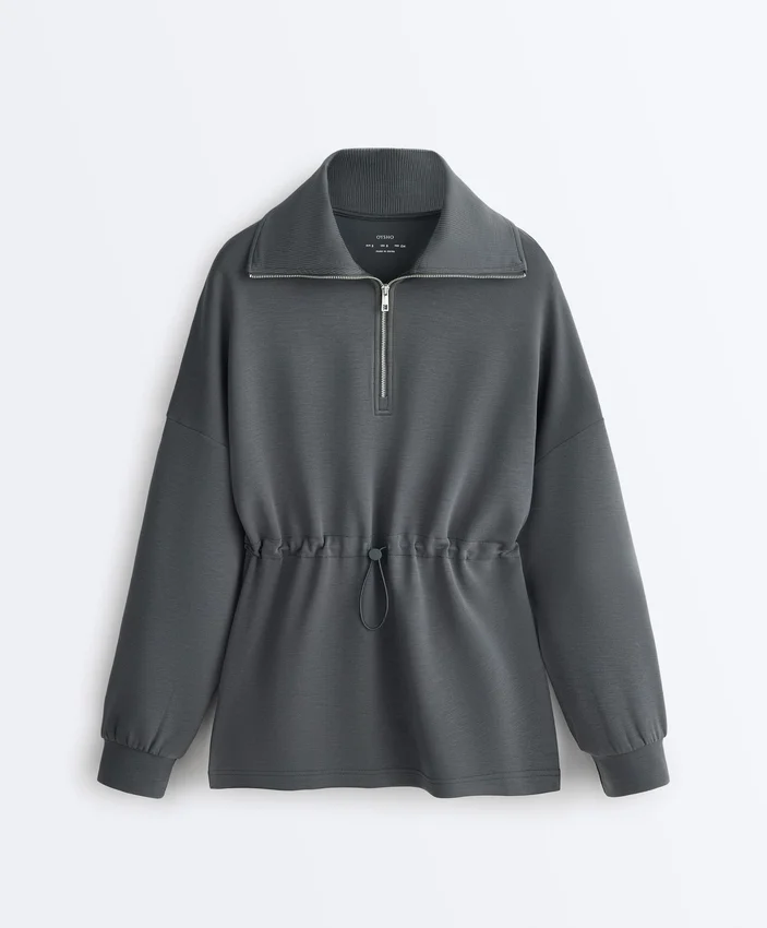 Bluza z półsuwakiem z Soft Touch modalu Bluza z półsuwakiem z Soft Touch modalu