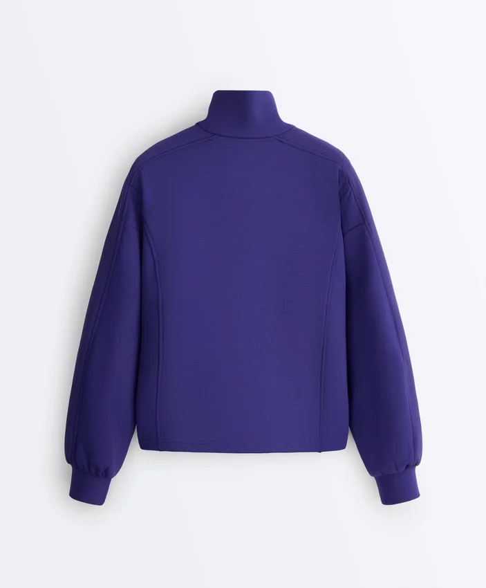 Bluza z półsuwakiem z szczotkowanego modalu Bluza z półsuwakiem z szczotkowanego modalu