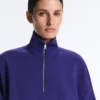 Bluza z półsuwakiem z szczotkowanego modalu Bluza z półsuwakiem z szczotkowanego modalu