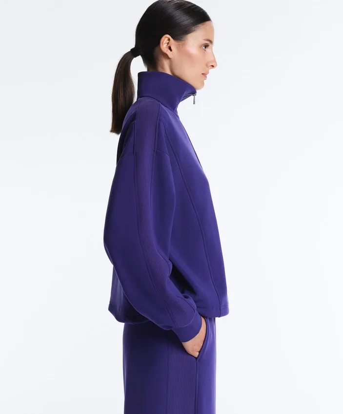 Bluza z półsuwakiem z szczotkowanego modalu Bluza z półsuwakiem z szczotkowanego modalu