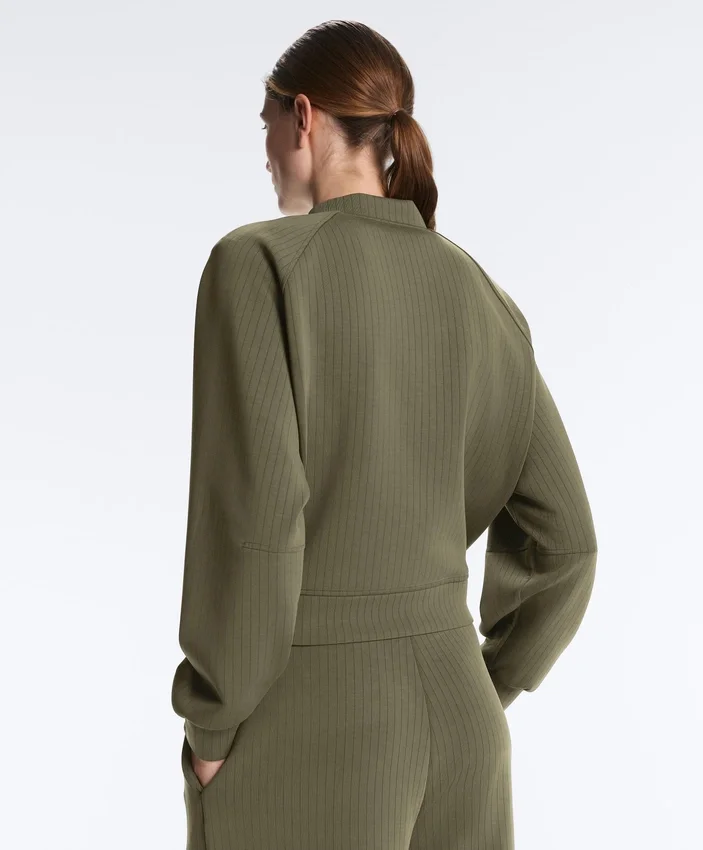 Bomber z paskami z Soft Touch modalu Bomber z paskami z Soft Touch modalu