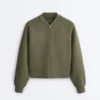 Bomber z paskami z Soft Touch modalu Bomber z paskami z Soft Touch modalu