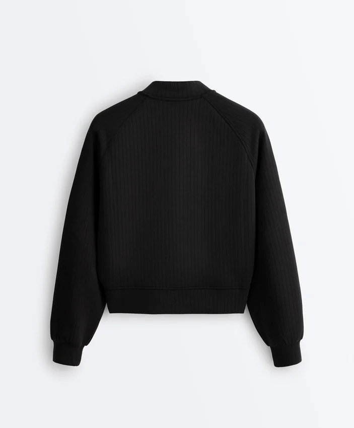 Bomber z paskami z Soft Touch modalu Bomber z paskami z Soft Touch modalu