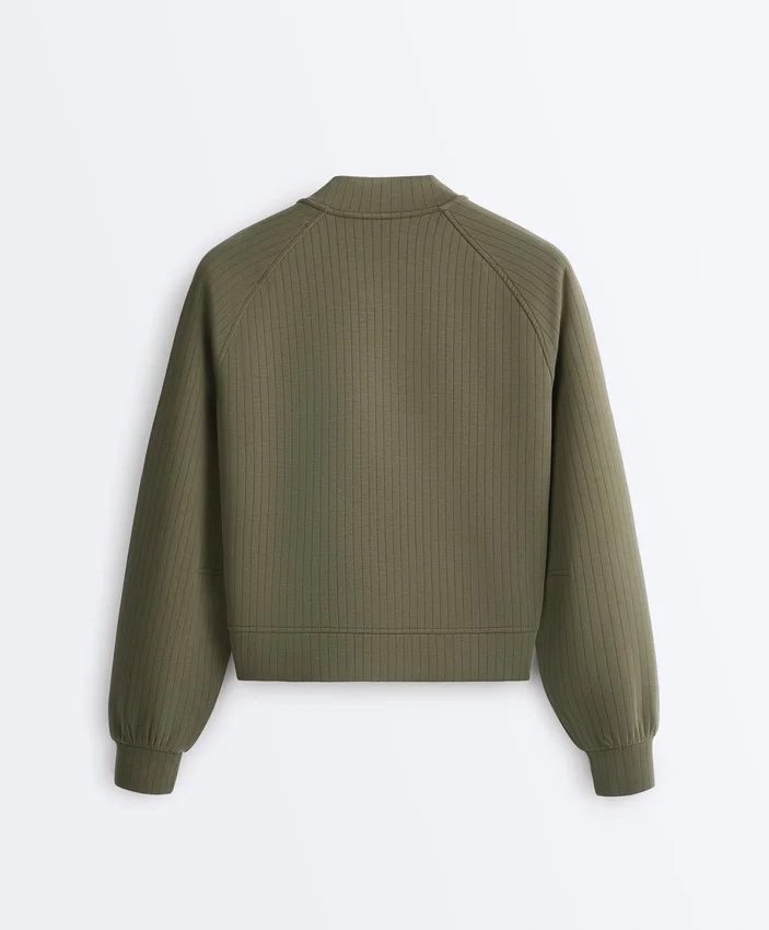 Bomber z paskami z Soft Touch modalu Bomber z paskami z Soft Touch modalu