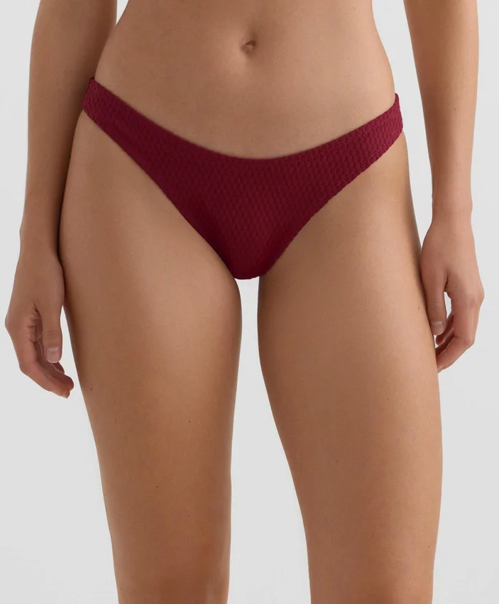 Brazylijskie majtki bikini z wycięciem w kształcie litery U z żakardu w drobną kratkę Brazylijskie majtki bikini z wycięciem w kształcie litery U z żakardu w drobną kratkę