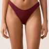 Brazylijskie majtki bikini z wycięciem w kształcie litery U z żakardu w drobną kratkę Brazylijskie majtki bikini z wycięciem w kształcie litery U z żakardu w drobną kratkę