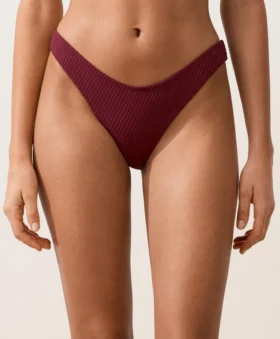 Brazylijskie majtki bikini z wycięciem w kształcie litery U z żakardu w drobną kratkę Brazylijskie majtki bikini z wycięciem w kształcie litery U z żakardu w drobną kratkę
