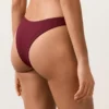 Brazylijskie majtki bikini z wycięciem w kształcie litery U z żakardu w drobną kratkę Brazylijskie majtki bikini z wycięciem w kształcie litery U z żakardu w drobną kratkę
