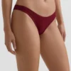 Brazylijskie majtki bikini z wycięciem w kształcie litery U z żakardu w drobną kratkę Brazylijskie majtki bikini z wycięciem w kształcie litery U z żakardu w drobną kratkę