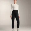 Ciepłe legginsy ciążowe o długości do kostek, szerokość nogawki 70 cm