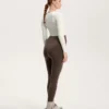 Ciepłe legginsy ciążowe o długości do kostek, szerokość nogawki 70 cm