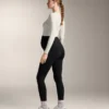 Ciepłe legginsy ciążowe o długości do kostek, szerokość nogawki 70 cm