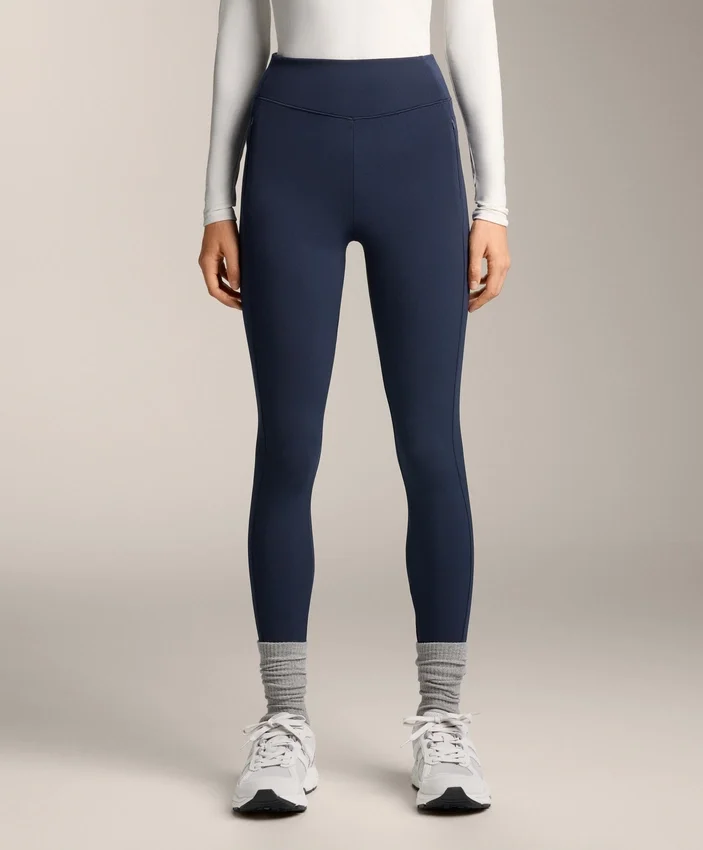 Ciepłe legginsy z wysokim stanem, sięgające do kostek, z kieszeniami, 70 cm Ciepłe legginsy z wysokim stanem, sięgające do kostek, z kieszeniami, 70 cm