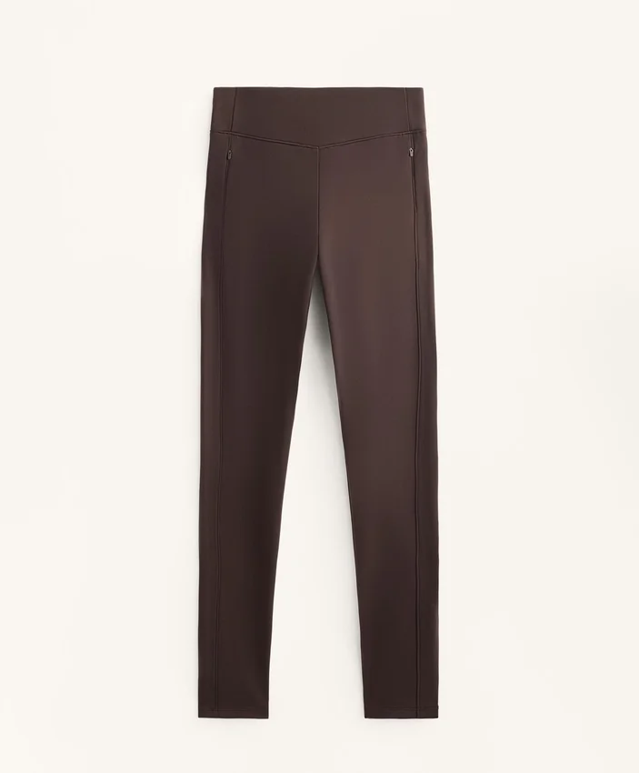 Ciepłe legginsy z wysokim stanem, sięgające do kostek, z kieszeniami, 70 cm Ciepłe legginsy z wysokim stanem, sięgające do kostek, z kieszeniami, 70 cm