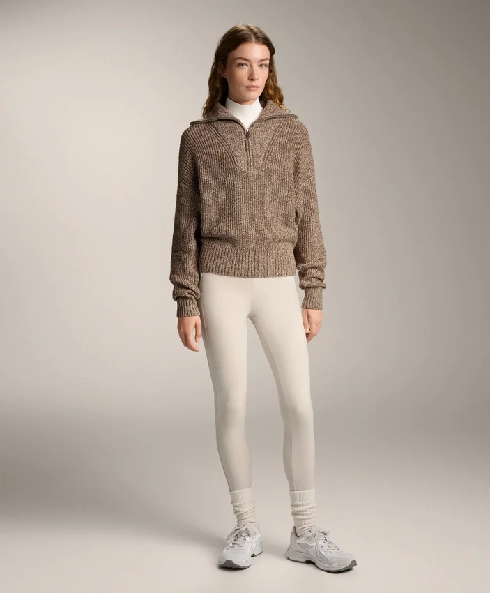 Ciepłe legginsy z wysokim stanem, sięgające do kostek, z kieszeniami, 70 cm Ciepłe legginsy z wysokim stanem, sięgające do kostek, z kieszeniami, 70 cm