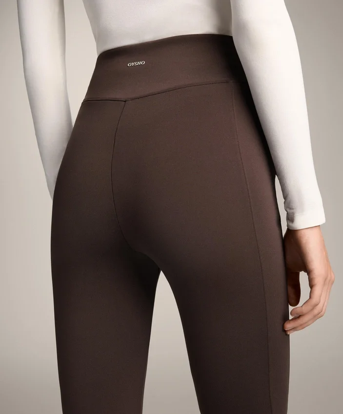 Ciepłe legginsy z wysokim stanem, sięgające do kostek, z kieszeniami, 70 cm Ciepłe legginsy z wysokim stanem, sięgające do kostek, z kieszeniami, 70 cm