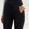 Ciepłe legginsy z wysokim stanem, sięgające do kostek, z kieszeniami, 70 cm Ciepłe legginsy z wysokim stanem, sięgające do kostek, z kieszeniami, 70 cm