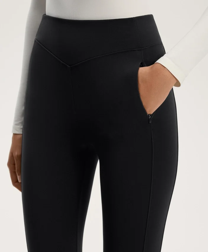 Ciepłe legginsy z wysokim stanem, sięgające do kostek, z kieszeniami, 70 cm Ciepłe legginsy z wysokim stanem, sięgające do kostek, z kieszeniami, 70 cm