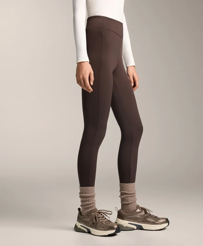 Ciepłe legginsy z wysokim stanem, sięgające do kostek, z kieszeniami, 70 cm Ciepłe legginsy z wysokim stanem, sięgające do kostek, z kieszeniami, 70 cm