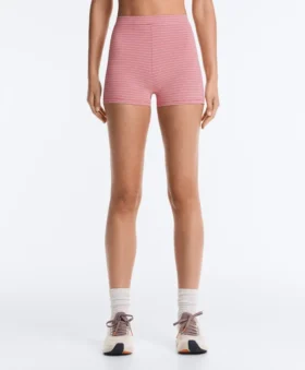 Comfortlux Spodnie typu hot pants z wysokim stanem (5 cm) w paski Comfortlux Spodnie typu hot pants z wysokim stanem (5 cm) w paski