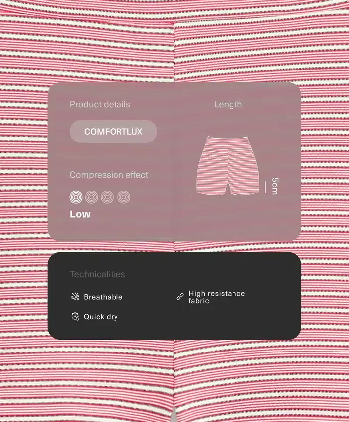 Comfortlux Spodnie typu hot pants z wysokim stanem (5 cm) w paski Comfortlux Spodnie typu hot pants z wysokim stanem (5 cm) w paski