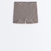 Comfortlux Spodnie typu hot pants z wysokim stanem (5 cm) w paski Comfortlux Spodnie typu hot pants z wysokim stanem (5 cm) w paski