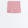 Comfortlux Spodnie typu hot pants z wysokim stanem (5 cm) w paski Comfortlux Spodnie typu hot pants z wysokim stanem (5 cm) w paski