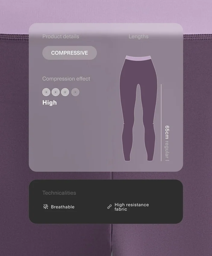 Compressive High Rise 65Cm Ankle-Length Legginsy Compressive High Rise 65Cm Ankle-Length Legginsy