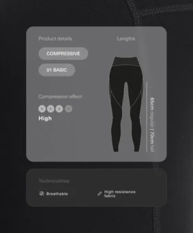 Compressive legginsy z wysokim stanem i długością do kostek