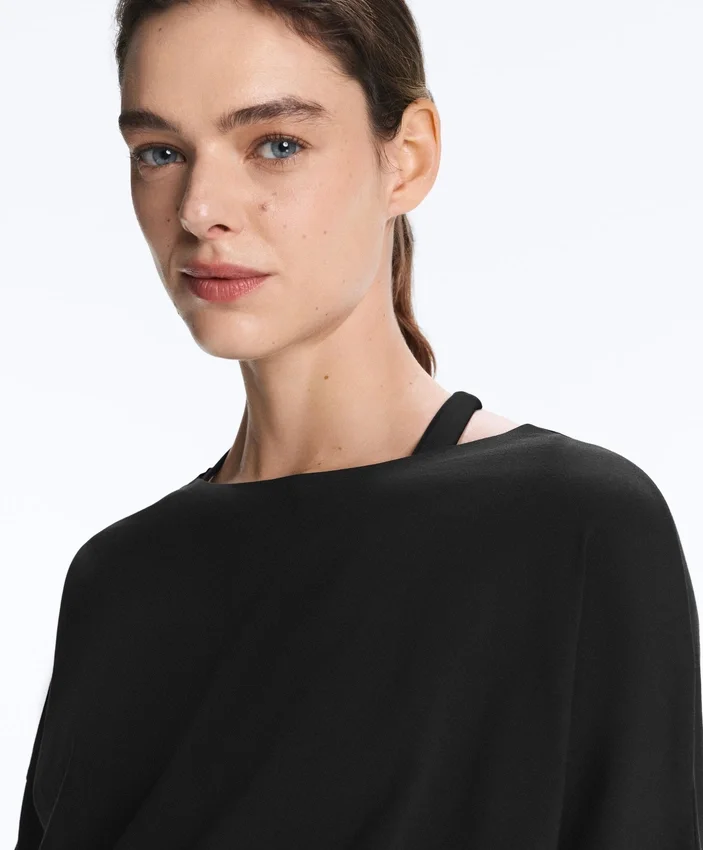 Dopasowany T-shirt z mieszanki bawełny Dopasowany T-shirt z mieszanki bawełny
