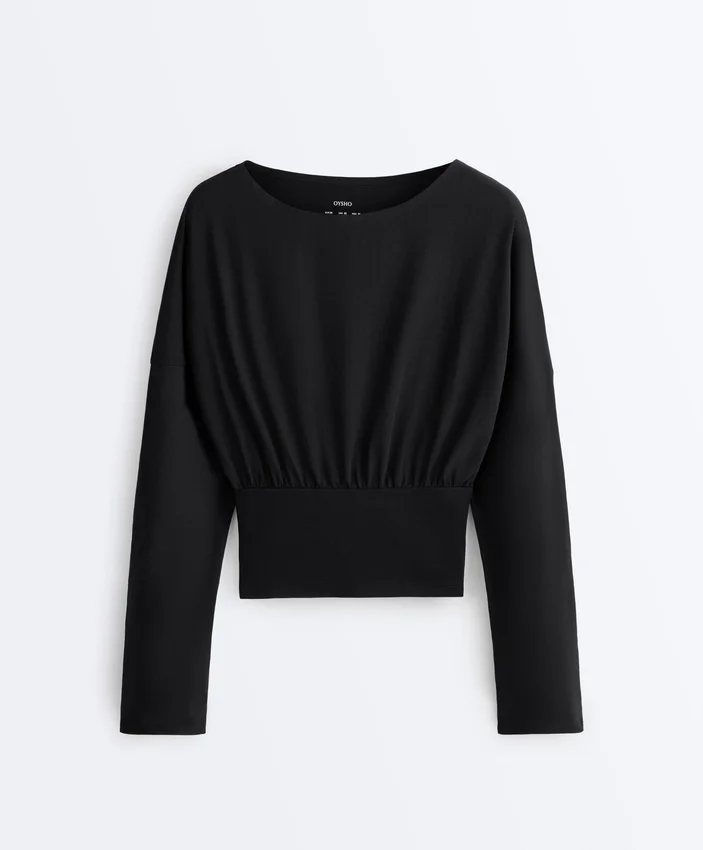 Dopasowany T-shirt z mieszanki bawełny Dopasowany T-shirt z mieszanki bawełny