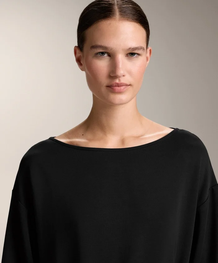 Długa bluza z modalu Soft Touch z wiązaniem Długa bluza z modalu Soft Touch z wiązaniem