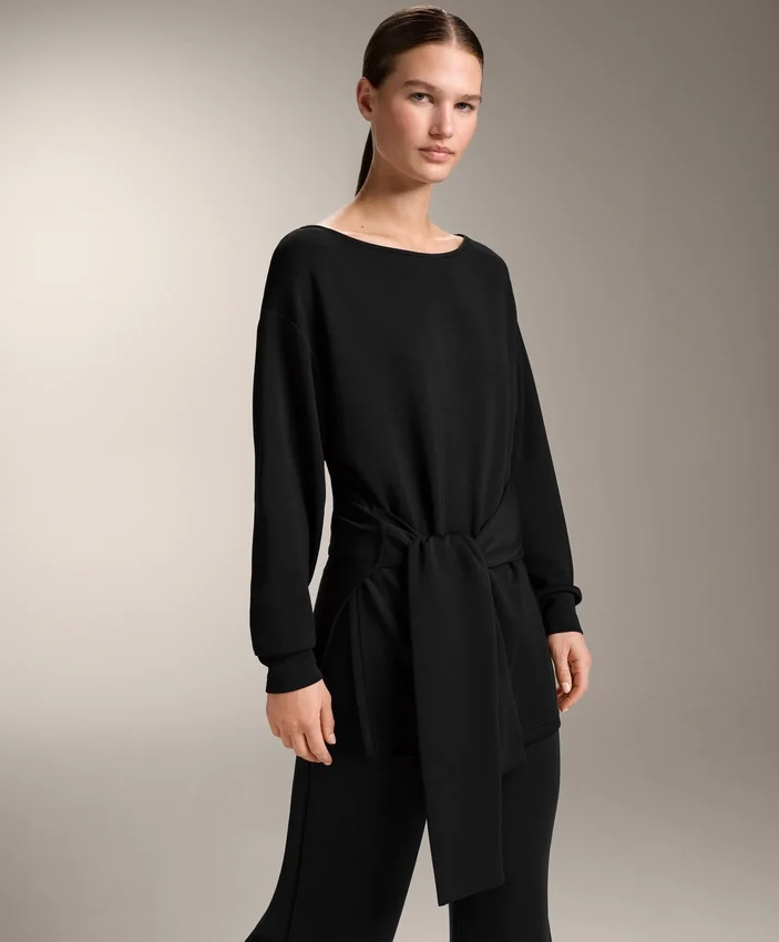 Długa bluza z modalu Soft Touch z wiązaniem Długa bluza z modalu Soft Touch z wiązaniem