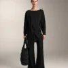 Długa bluza z modalu Soft Touch z wiązaniem Długa bluza z modalu Soft Touch z wiązaniem