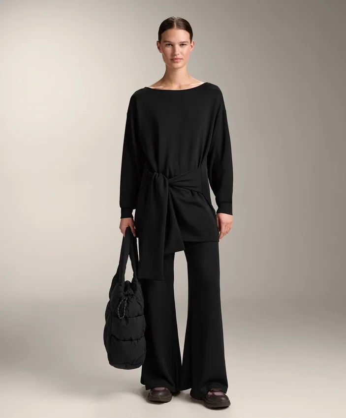 Długa bluza z modalu Soft Touch z wiązaniem Długa bluza z modalu Soft Touch z wiązaniem