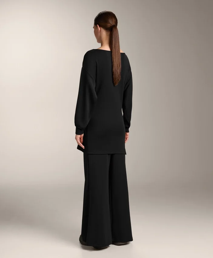 Długa bluza z modalu Soft Touch z wiązaniem Długa bluza z modalu Soft Touch z wiązaniem