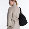 Długa kurtka gorsetowa z miękkim paskiem Soft Touch z modalu Długa kurtka gorsetowa z miękkim paskiem Soft Touch z modalu