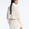 Długa kurtka w prążki z regulowaną talią i Soft Touch modalem Długa kurtka w prążki z regulowaną talią i Soft Touch modalem