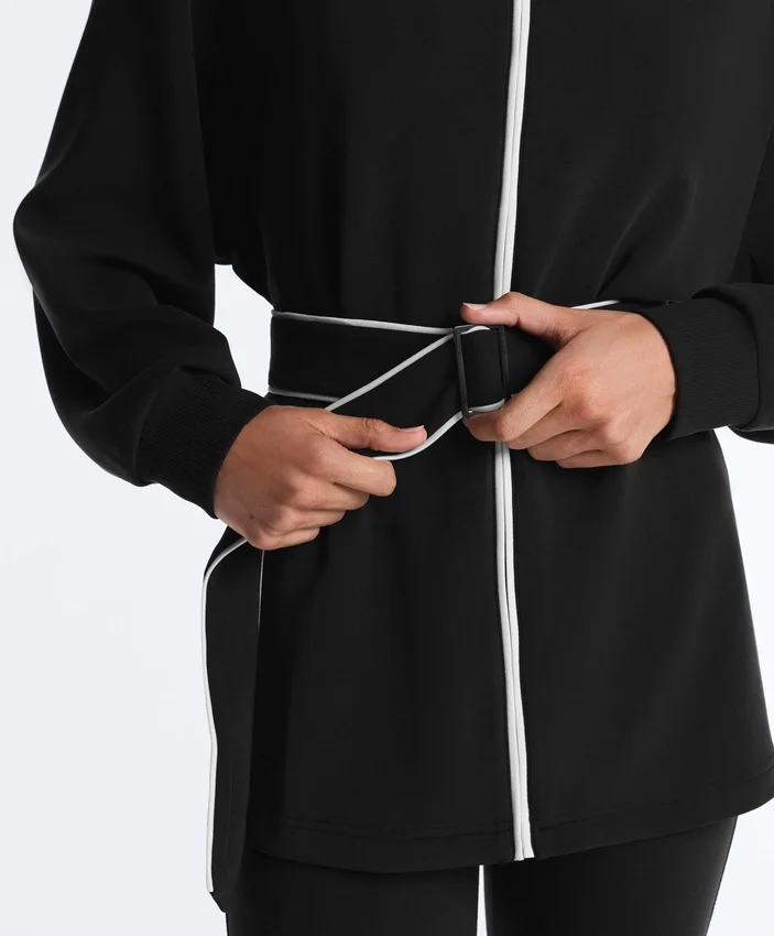 Długa kurtka z lamówką z Soft Touch modalu Długa kurtka z lamówką z Soft Touch modalu