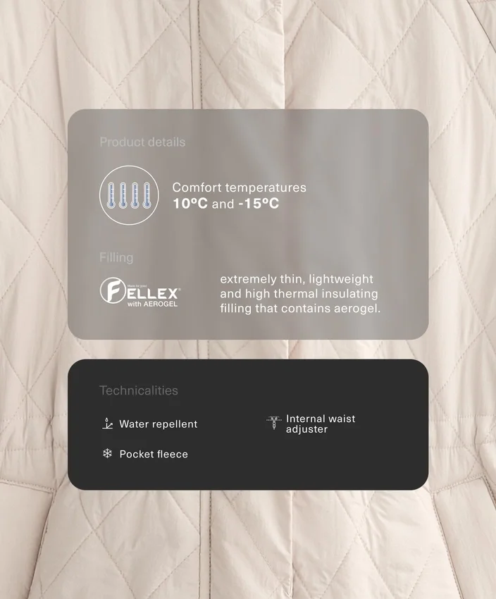Długa kurtka z wyściółką Fellex® Aerogel Długa kurtka z wyściółką Fellex® Aerogel