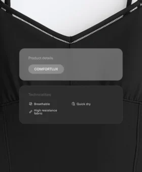 Długi kombinezon Comfortlux z wykończeniem typu hemstitch