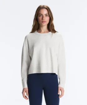 Dzianinowy sweter z okrągłym dekoltem