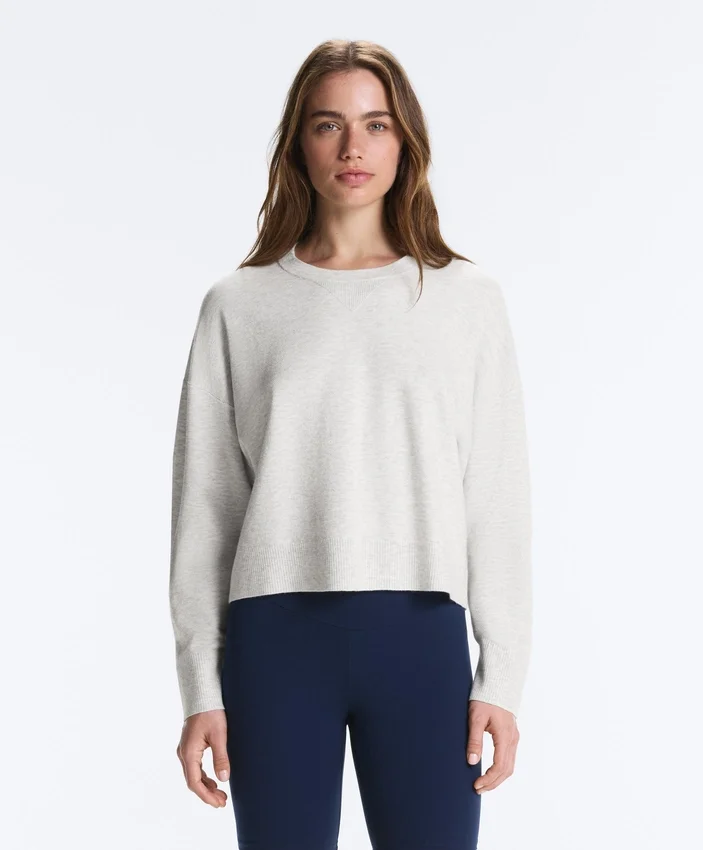 Dzianinowy sweter z okrągłym dekoltem Dzianinowy sweter z okrągłym dekoltem