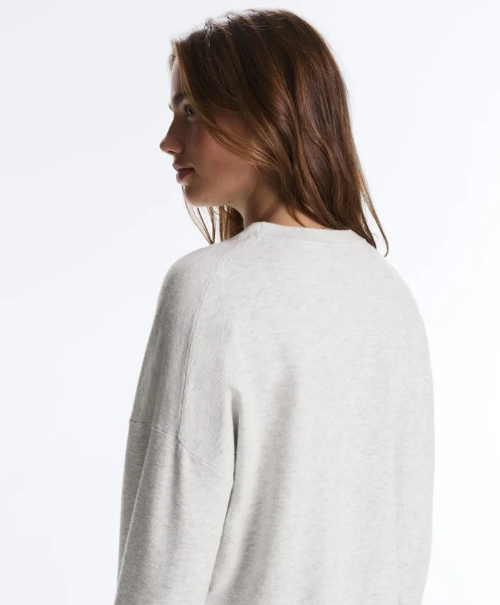 Dzianinowy sweter z okrągłym dekoltem Dzianinowy sweter z okrągłym dekoltem