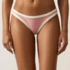 Figi bikini o średnim pokryciu z kontrastową lamówką i wycięciem w kształcie litery U Figi bikini o średnim pokryciu z kontrastową lamówką i wycięciem w kształcie litery U