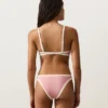 Figi bikini o średnim pokryciu z kontrastową lamówką i wycięciem w kształcie litery U Figi bikini o średnim pokryciu z kontrastową lamówką i wycięciem w kształcie litery U