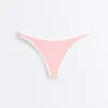Figi bikini o średnim pokryciu z kontrastową lamówką i wycięciem w kształcie litery U Figi bikini o średnim pokryciu z kontrastową lamówką i wycięciem w kształcie litery U