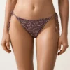 Figi Bikini o średnim stopniu zakrycia z marszczonym materiałem i wiązaniem Figi Bikini o średnim stopniu zakrycia z marszczonym materiałem i wiązaniem
