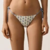 Figi bikini o średnim stopniu zakrycia z wiązaniem, wykonane z dzianiny szydełkowej w fale