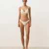 Figi Bikini o średnim stopniu zakrycia z wycięciem w kształcie litery U i fakturą bąbelkową
